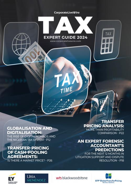 The Tax 2024 Expert Guide explores the impact of remote working and digital nomads from the perspective of the Nigerian tax system. We also speak to various experts from around the world on how employers should factor in compensation and tax considerations for foreign hires. Other highlighted topics include transfer pricing of cash pooling agreements, increased attention of the Portuguese tax authorities to multinational corporate structures and cross-border income flows, and a transfer pricing analysis in light of recent controversial court cases in the EU.<br />
<br />
<div style="position:relative;padding-top:0;width:100%;height:500px;">
	<iframe allowfullscreen="true" allowtransparency="true" frameborder="0" scrolling="no" seamless="seamless" src="https://online.fliphtml5.com/qjbb/xchj/" style="position:absolute;border:none;width:100%;height:100%;left:0;top:0;"></iframe></div>
 - Cover Image