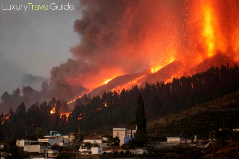 Tourists Evacuated As Lava Spews From Volcano On Spain's La Palma Island