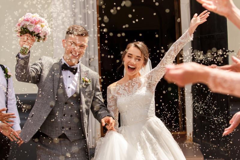 Add Glitz To Your Big Day: 16 Sparkly Wedding Dresses